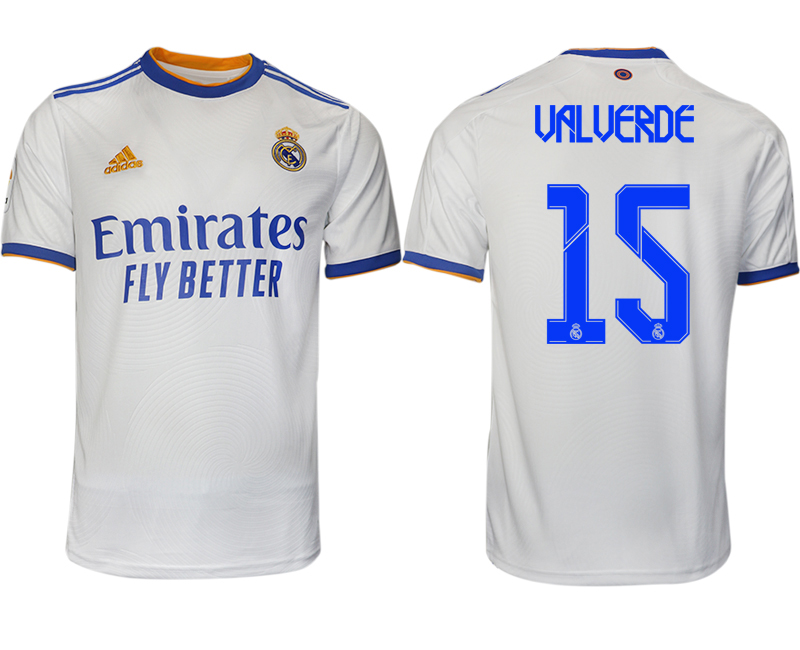 Men 2021-2022 Club Real Madrid home aaa version white #15 Soccer Jerseys
